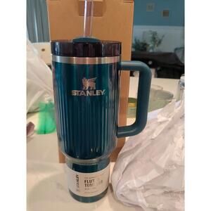 Stanley Quencher H2.0 Fluted Tumbler 40 OZ Marina Shine New Insulated Hydration